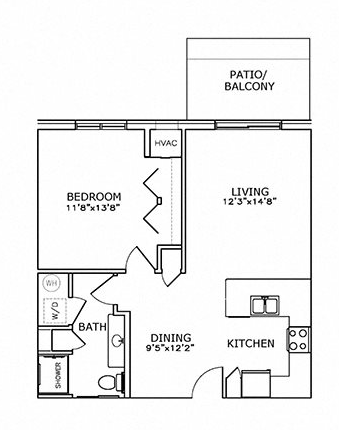 a floor plan of a small house with bedrooms and a living room